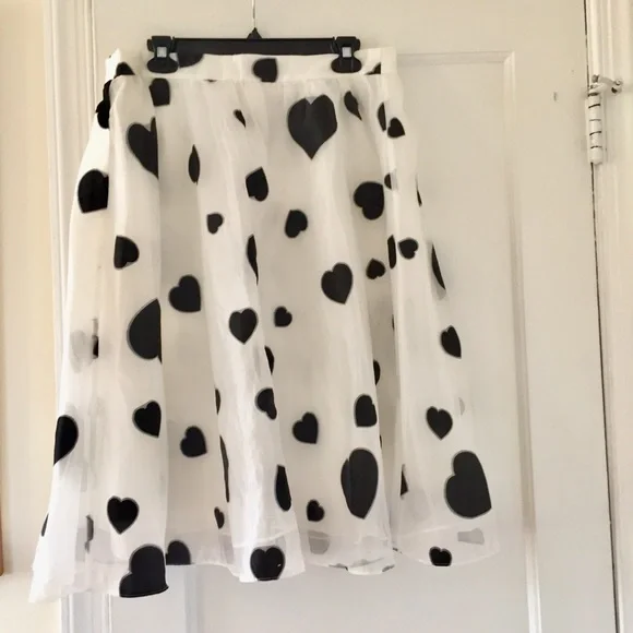 J. Crew Heart Print Organza Skirt - Picture 5 of 10